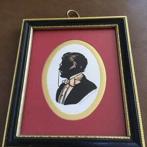 PennyFarthing Galleries The Professor Silhouette Signed by Enid Elliot Linder